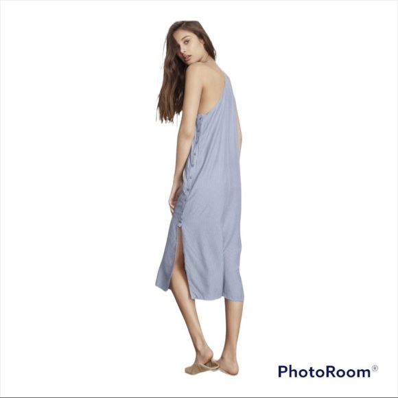 FAITHFULL THE BRAND x REVOLVE Blue White Stripe Blue Blanc Midi Dress Size 4/S - Picture 6 of 14